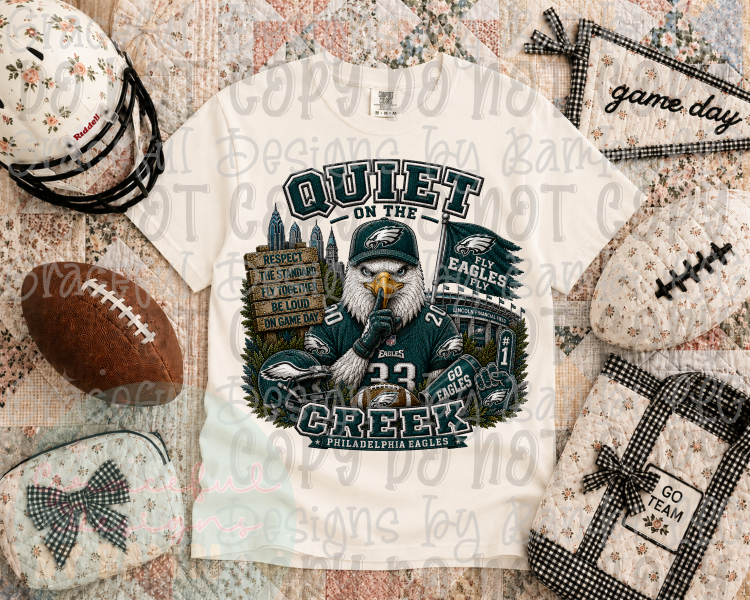 Faux Embroidery Quiet on the Creek Football Collection