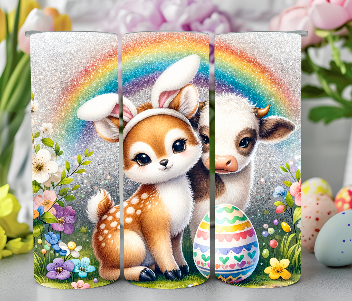 A Collection of A Variety of Easter Themed 20oz Sublimation Tumblers