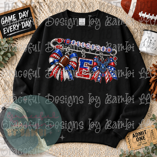 Elkhart Elks Football Safety Pin