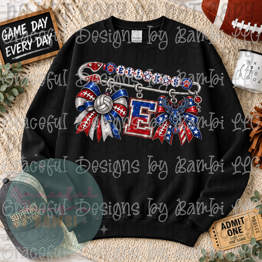 Elkhart Elks Volleyball Safety Pin