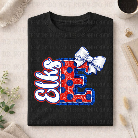 Elkhart Elks with Large Polka Dot E