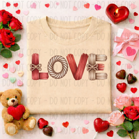 Faux Yarn Love Letters