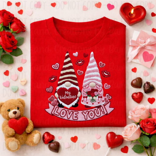 Faux Yarn I Love You Gnomes