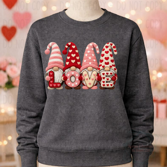 Faux Yarn LOVE Valentine Gnomes