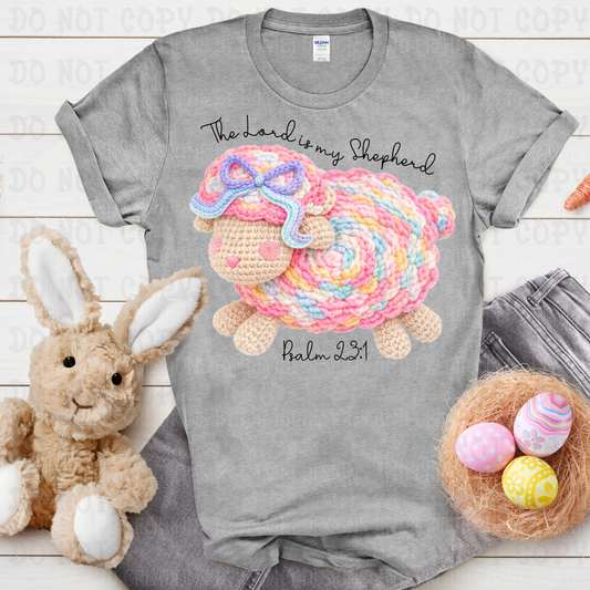 Faux Yarn Lamb The Lord is My Shephard Easter