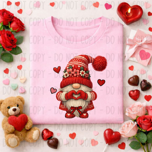 Faux Yarn Valentine Gnome