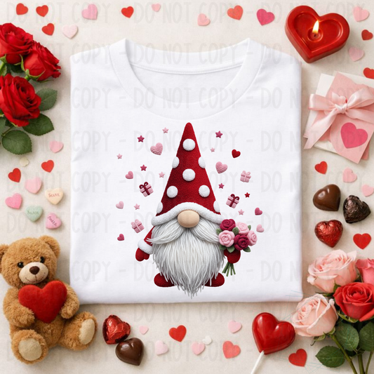 Faux Yarn Valentine Gnome