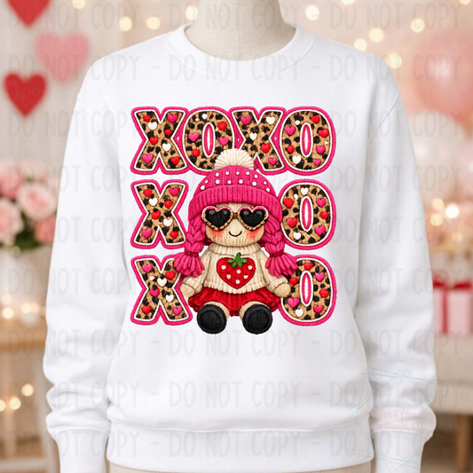 Faux Yarn XOXO Strawberry Shortcake
