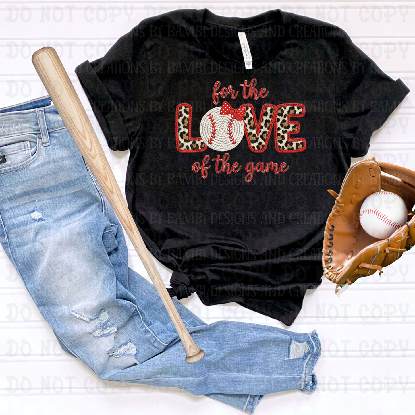 Faux Yarn-Embroidery For The Love Of The Game Baseball