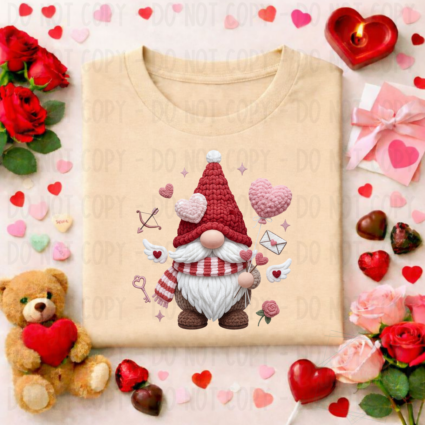 Faux Yarn Cupid Gnome