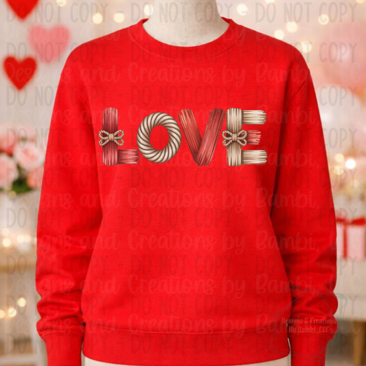 Faux Yarn Love Letters