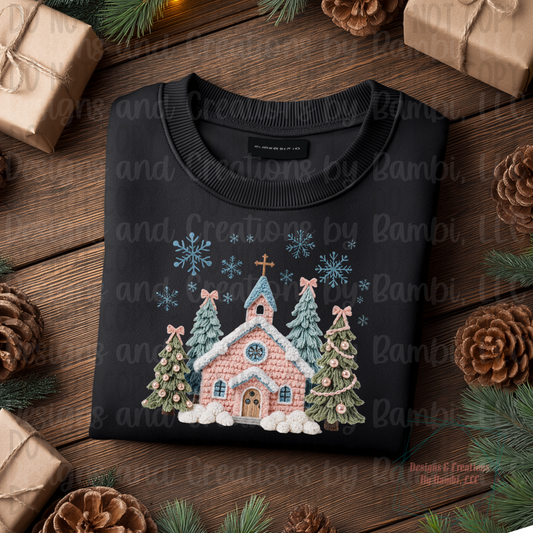 Faux Crochet Festive Christmas Chapel
