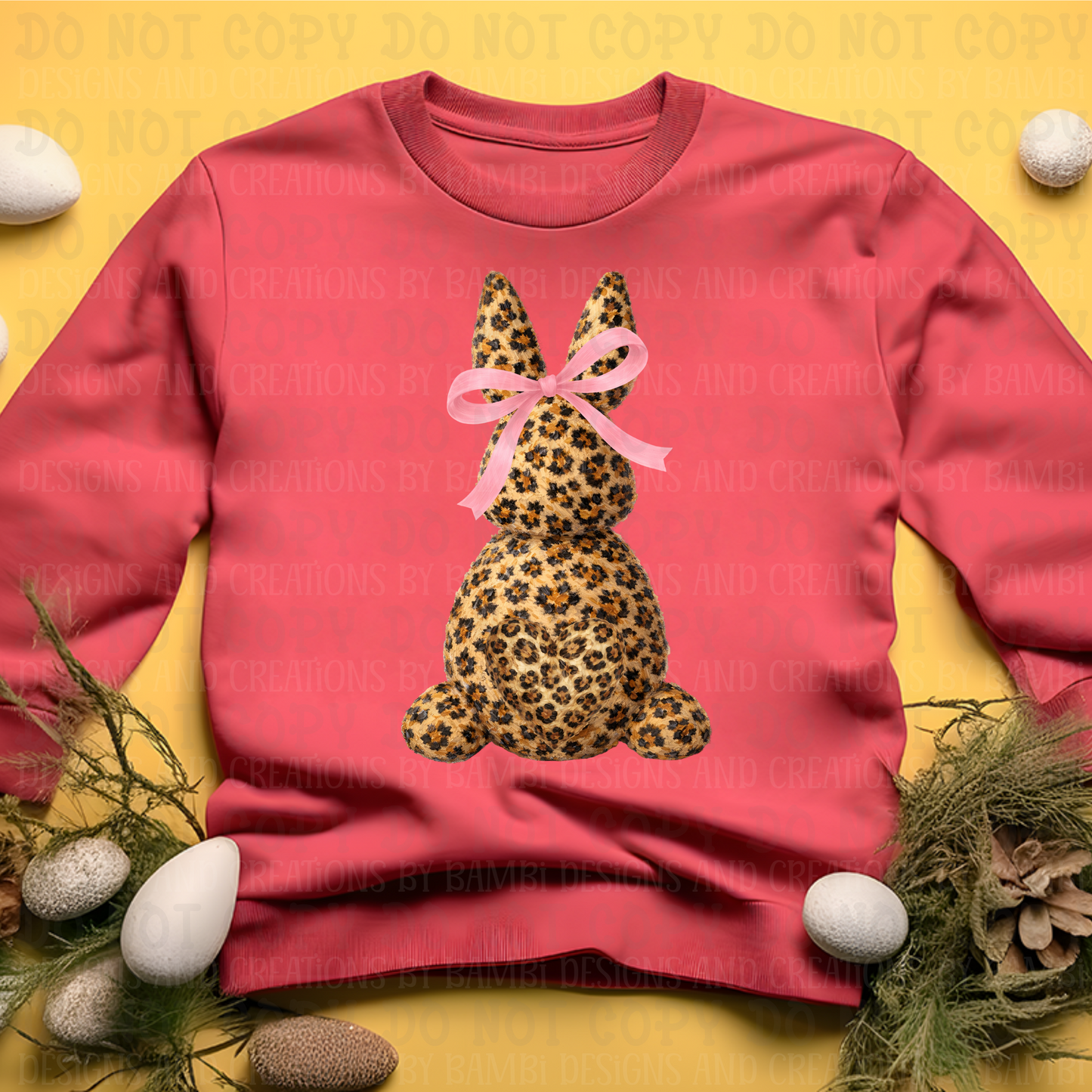Faux Crochet Large Leopard Rabbit