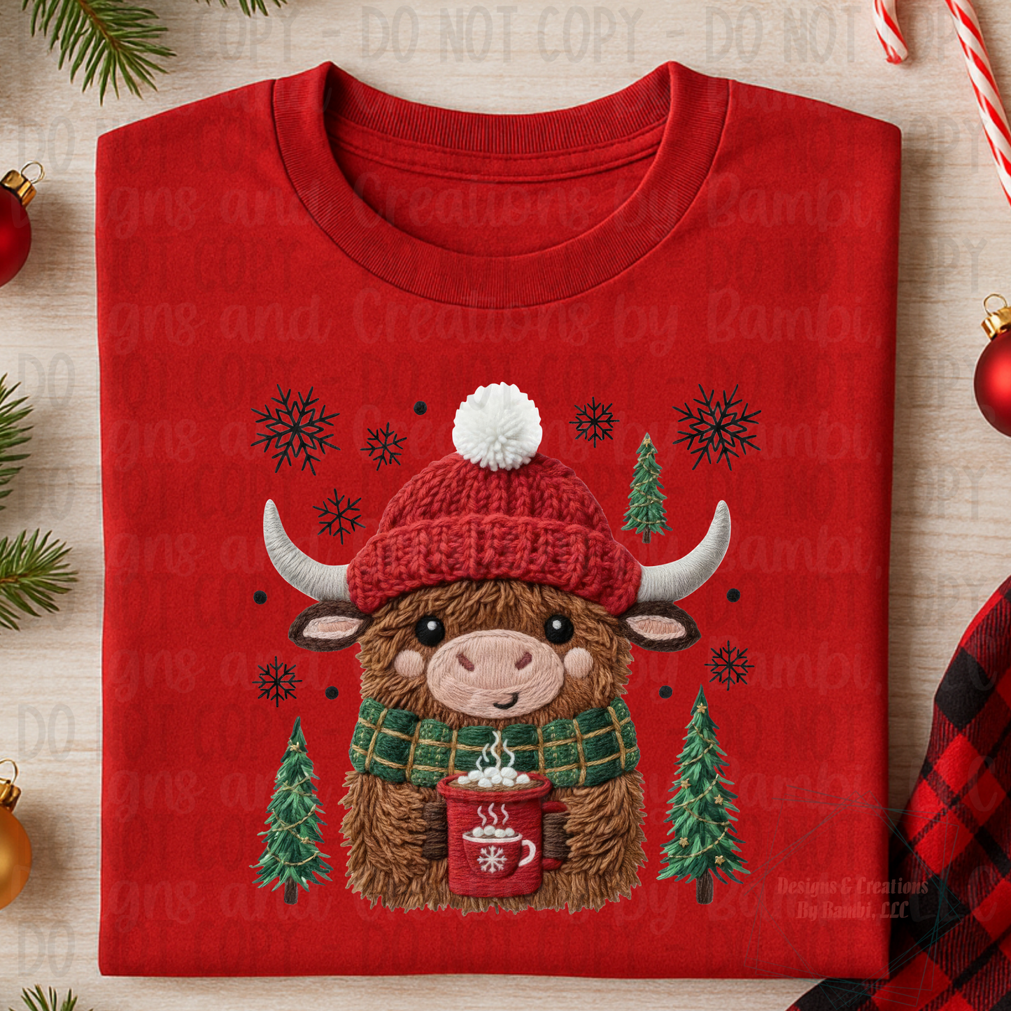 Christmas Highland Cow Digital Bundle Collab