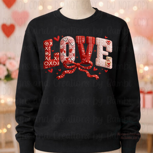 Faux Latchhook Love Valentine