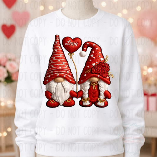 Faux Latchhook Gnome Love