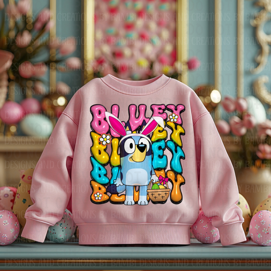 Faux Puff Easter Bluey