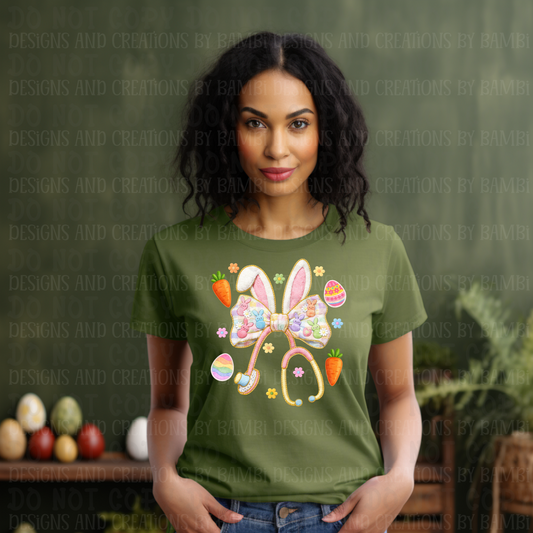 Faux Yarn Easter Stethoscope with Carrots