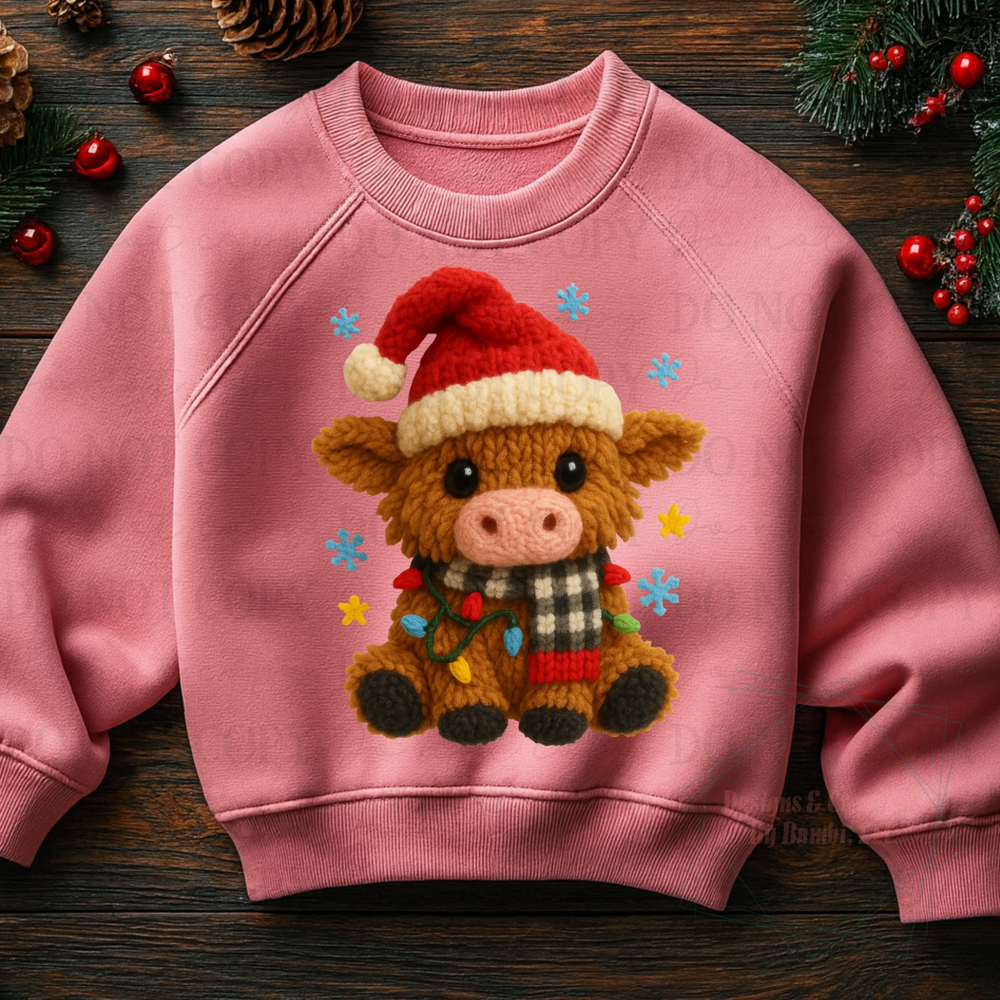 Christmas Highland Cow Digital Bundle Collab
