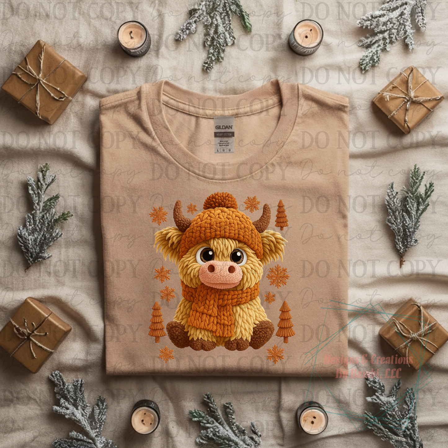 Christmas Highland Cow Digital Bundle Collab