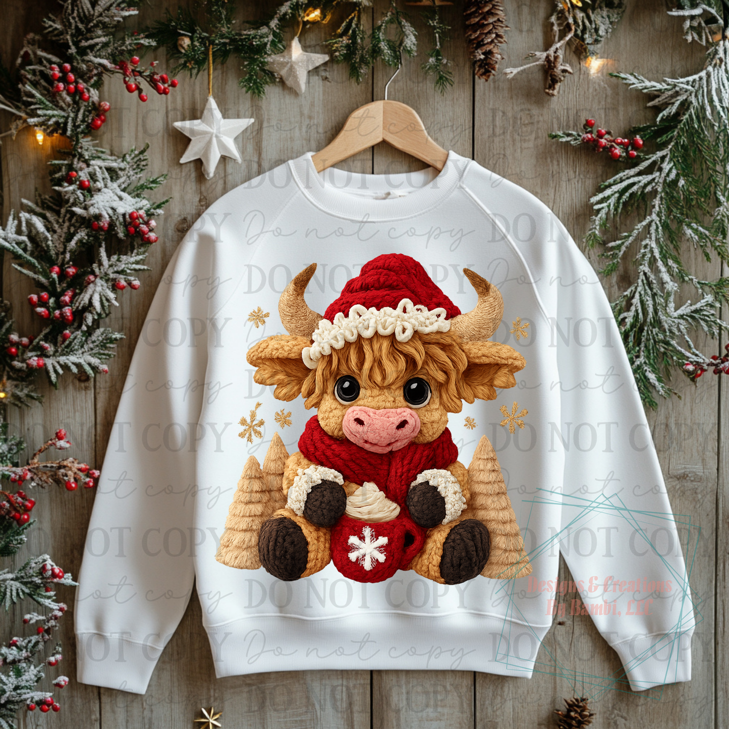 Christmas Highland Cow Digital Bundle Collab