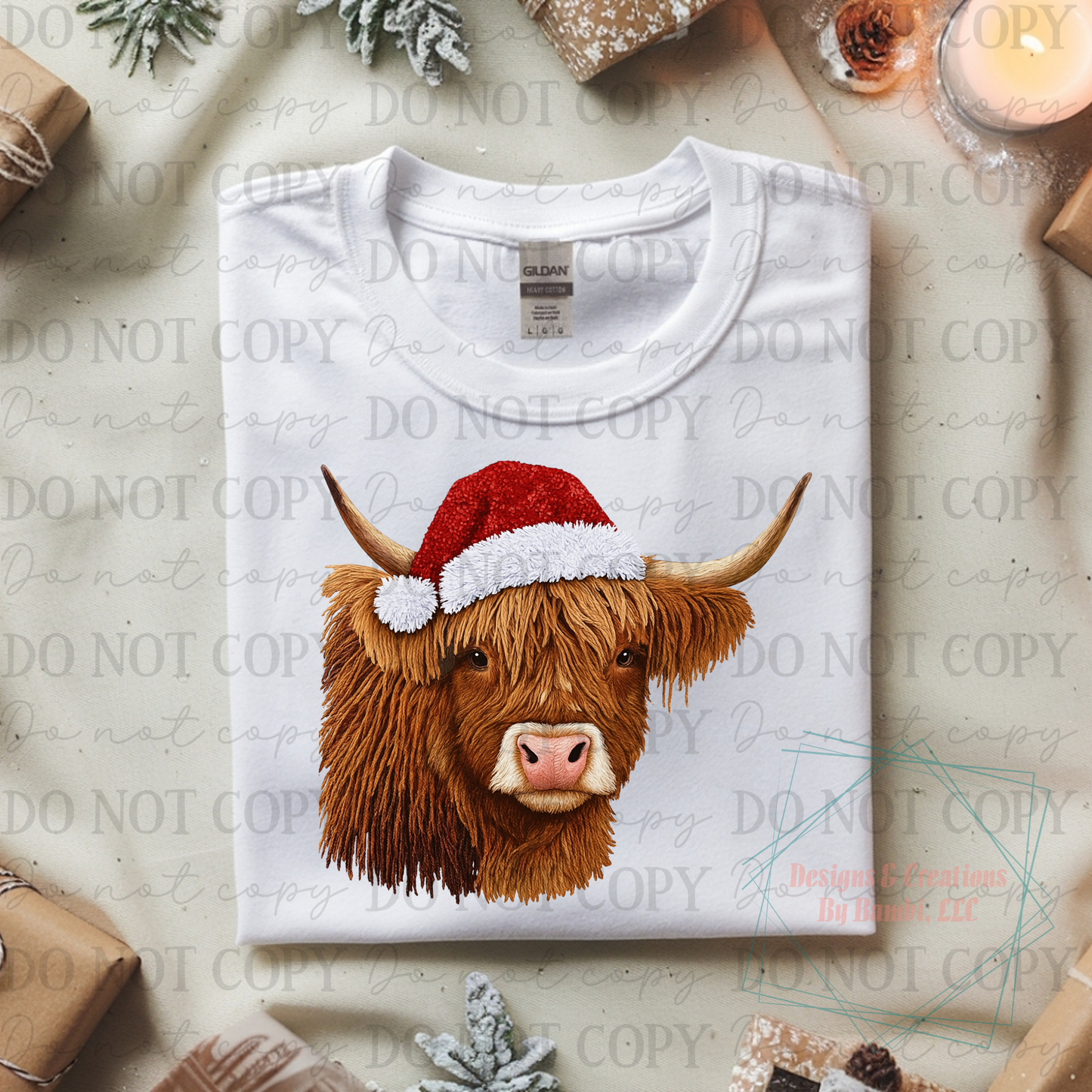 Christmas Highland Cow Digital Bundle Collab