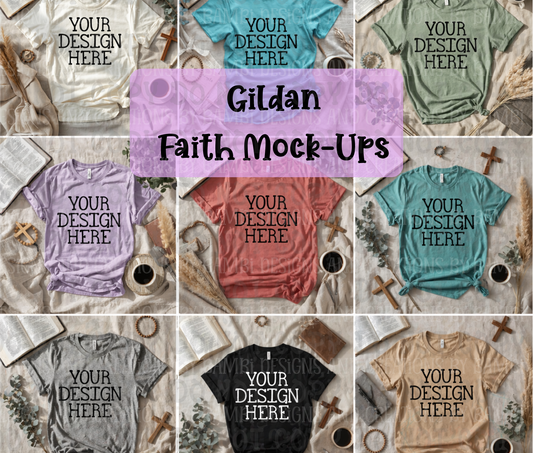Faith Gildan Apparel Mock Ups