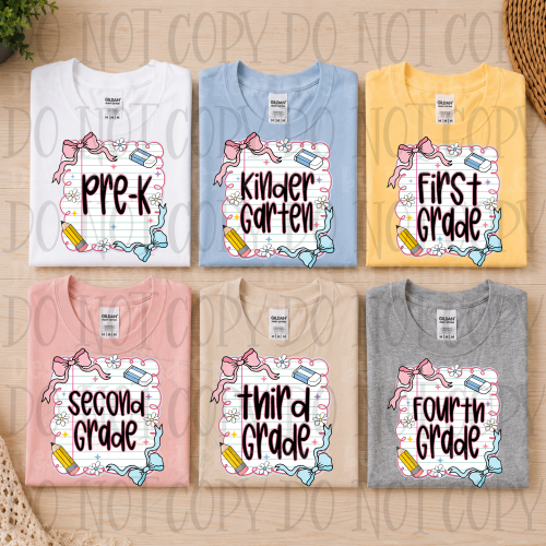 Fancy Preppy Grade Paper Collection