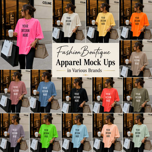 Fashion Boutique Apparel Mock Ups (Bella Canvas, Comfort Color, and Gildan Brand)