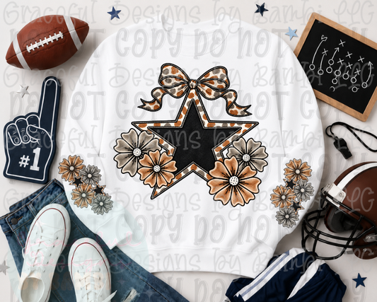 Faux Bling Dallas Cowboys Floral with Sleeve Designs