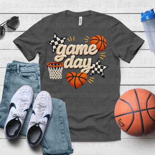 Faux Crochet Basketball Game Day