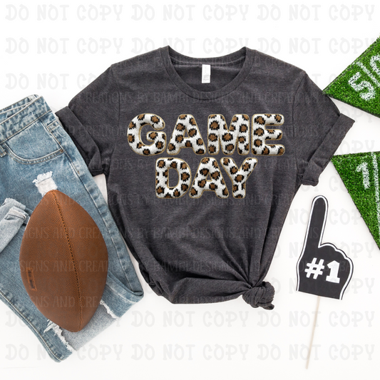 Faux Crochet Cow Print Game Day