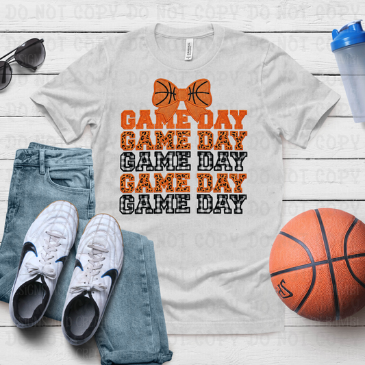Faux Crochet Stacked Game Day Basketball