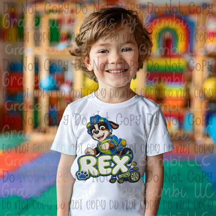 Faux Embroidery Rex with PP