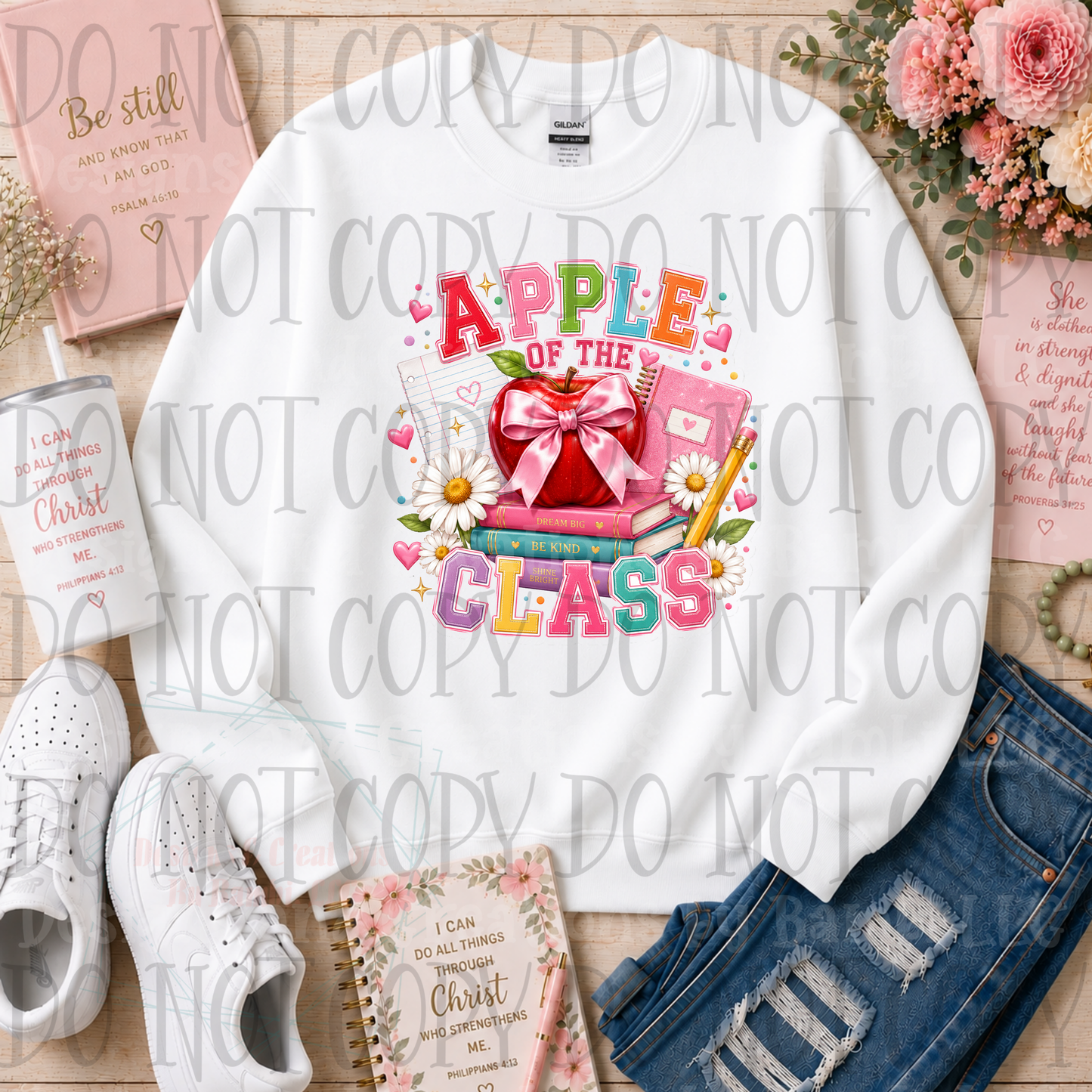 Faux Embroidery Apple of the Class