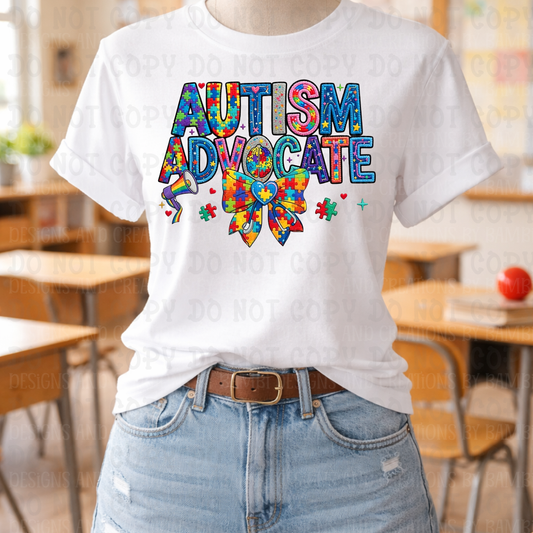Faux Embroidery Autism Advocate