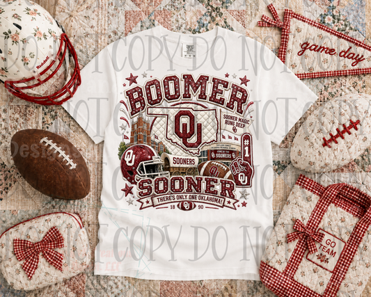 Faux Embroidery Boomer Sooner