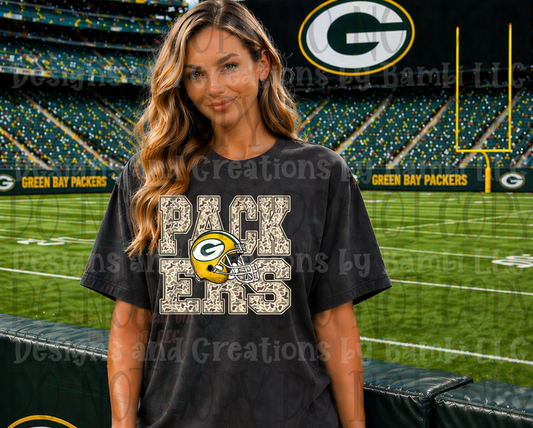 Faux Embroidery Camo Packers