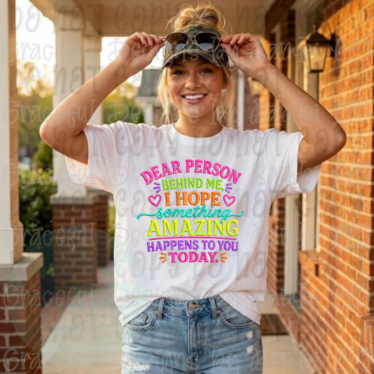 Faux Embroidery Dear Person Neon Font