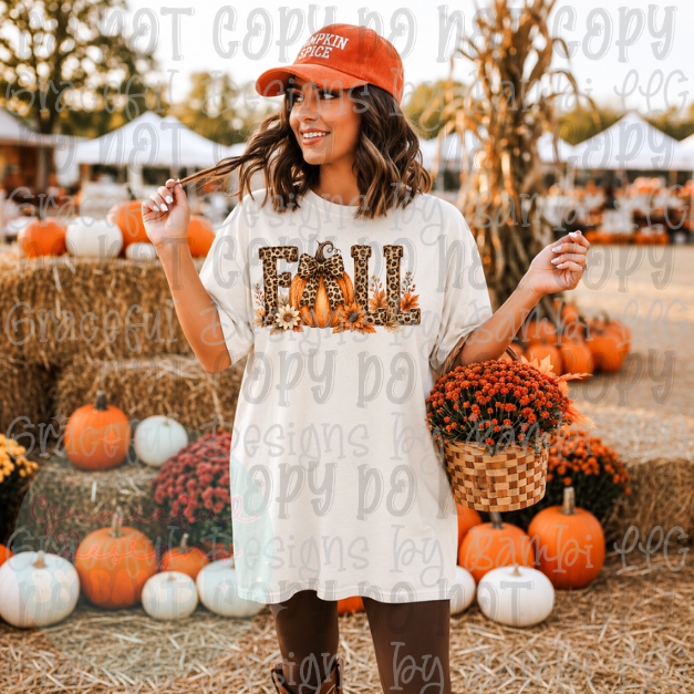 Faux Embroidery Fall in Leopard