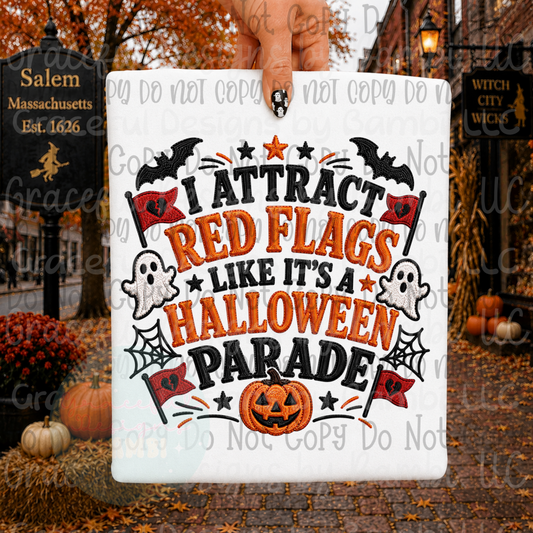 Faux Embroidery I Attract Red Flags