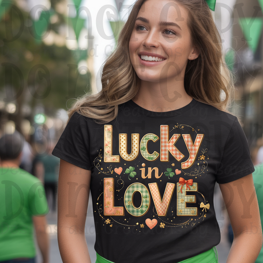 Faux Embroidery Lucky in Love Pastel