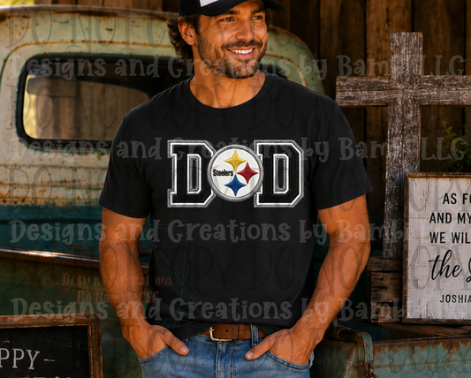Faux Embroidery Steelers Dad
