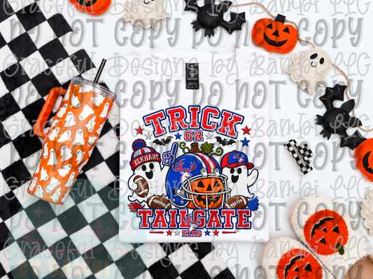 Faux Embroidery Trick or Tailgate Local School Collection