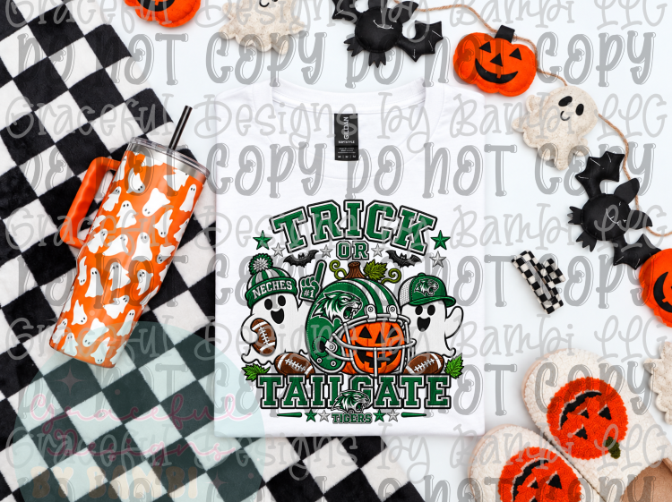 Faux Embroidery Trick or Tailgate Local School Collection