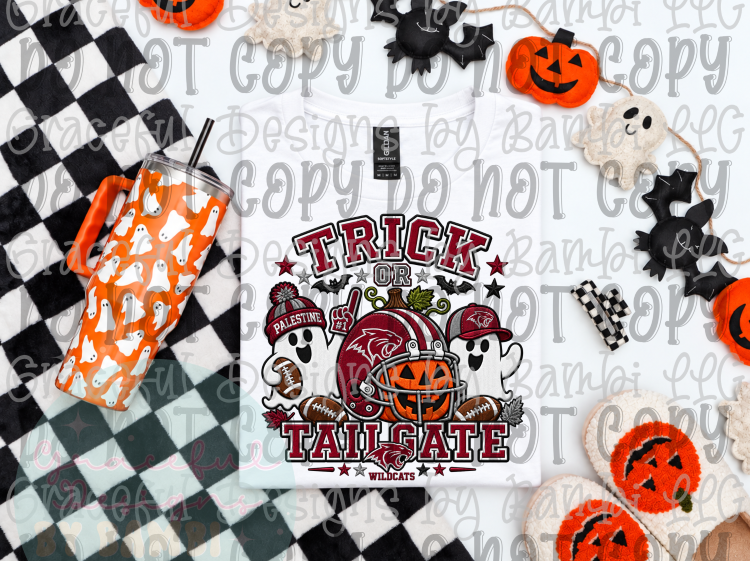 Faux Embroidery Trick or Tailgate Local School Collection