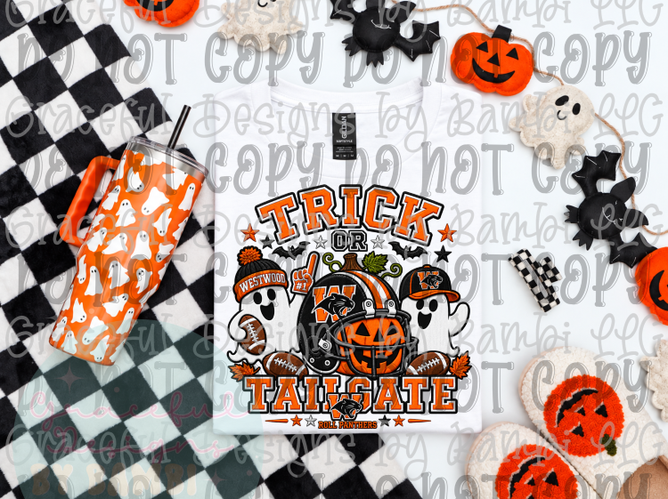 Faux Embroidery Trick or Tailgate Local School Collection