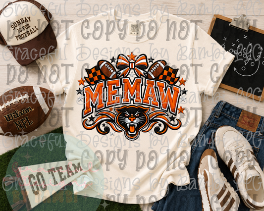Faux Embroidery Westwood Panthers MEMAW