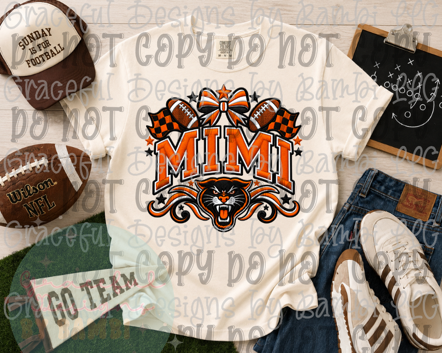 Faux Embroidery Westwood Panthers MIMI