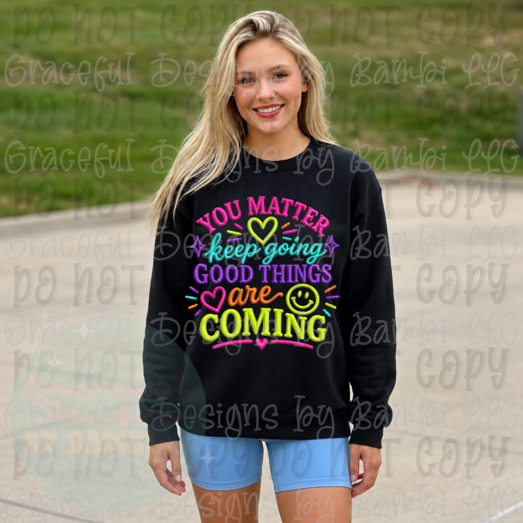 Faux Embroidery You Matter